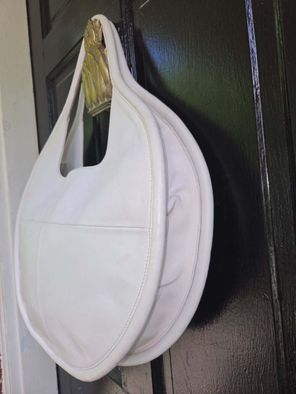 Anthropology Julien Tote leather Ivory large lightweight - Picture 5 of 9